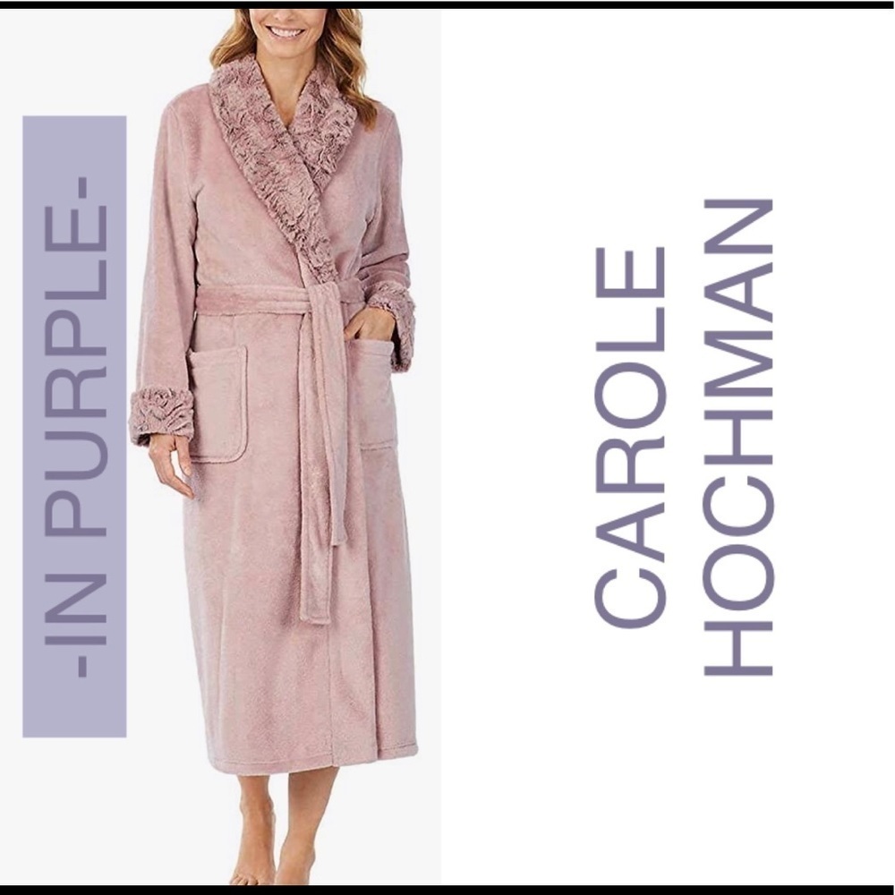 🆕 CAROLE HOCHMAN PURPLE ROBE WOMEN SIZE M